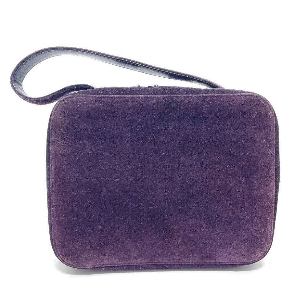 CHANEL CC Square bag Fashion accessory handbag Hand Bag suede purple